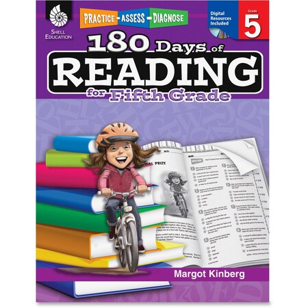 Shell Education 180 Days of Reading Book for Fifth Grade 50926